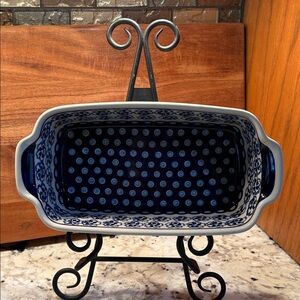 Blue and White Ceramic Serving Dish